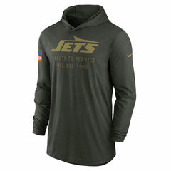New York Jets 2025 Salute to Service Sideline Dri-FIT Lightweight Hooded Pullover - Forest Green online