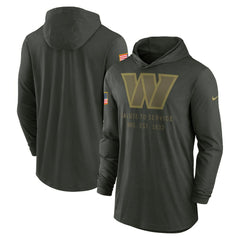 Washington Commanders 2025 Salute to Service Sideline Dri-FIT Lightweight Hooded Pullover - Forest Green discount