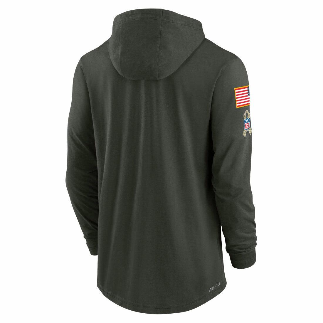 Detroit Lions 2025 Salute to Service Sideline Dri-FIT Lightweight Hooded Pullover - Forest Green for sale