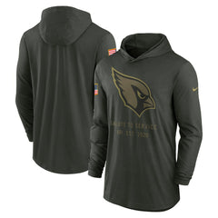 Arizona Cardinals 2025 Salute to Service Sideline Dri-FIT Lightweight Hooded Pullover - Forest Green discount