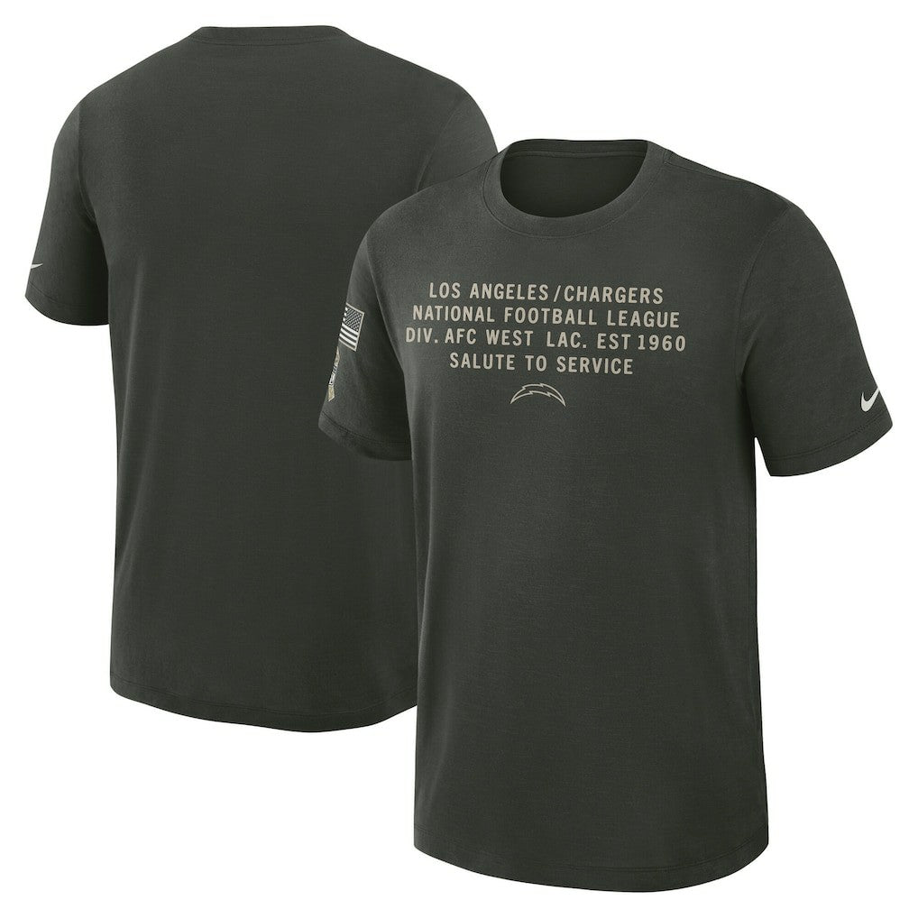 Los Angeles Chargers 2025 Salute to Service Sideline Slub Dri-FIT T-Shirt - Dark Green outlet
