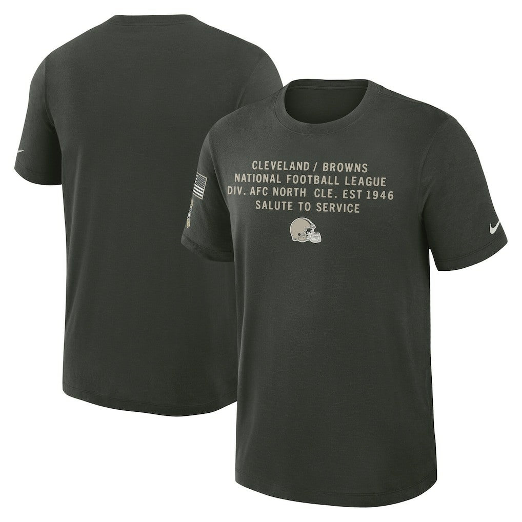 Cleveland Browns 2025 Salute to Service Sideline Slub Dri-FIT T-Shirt - Dark Green online