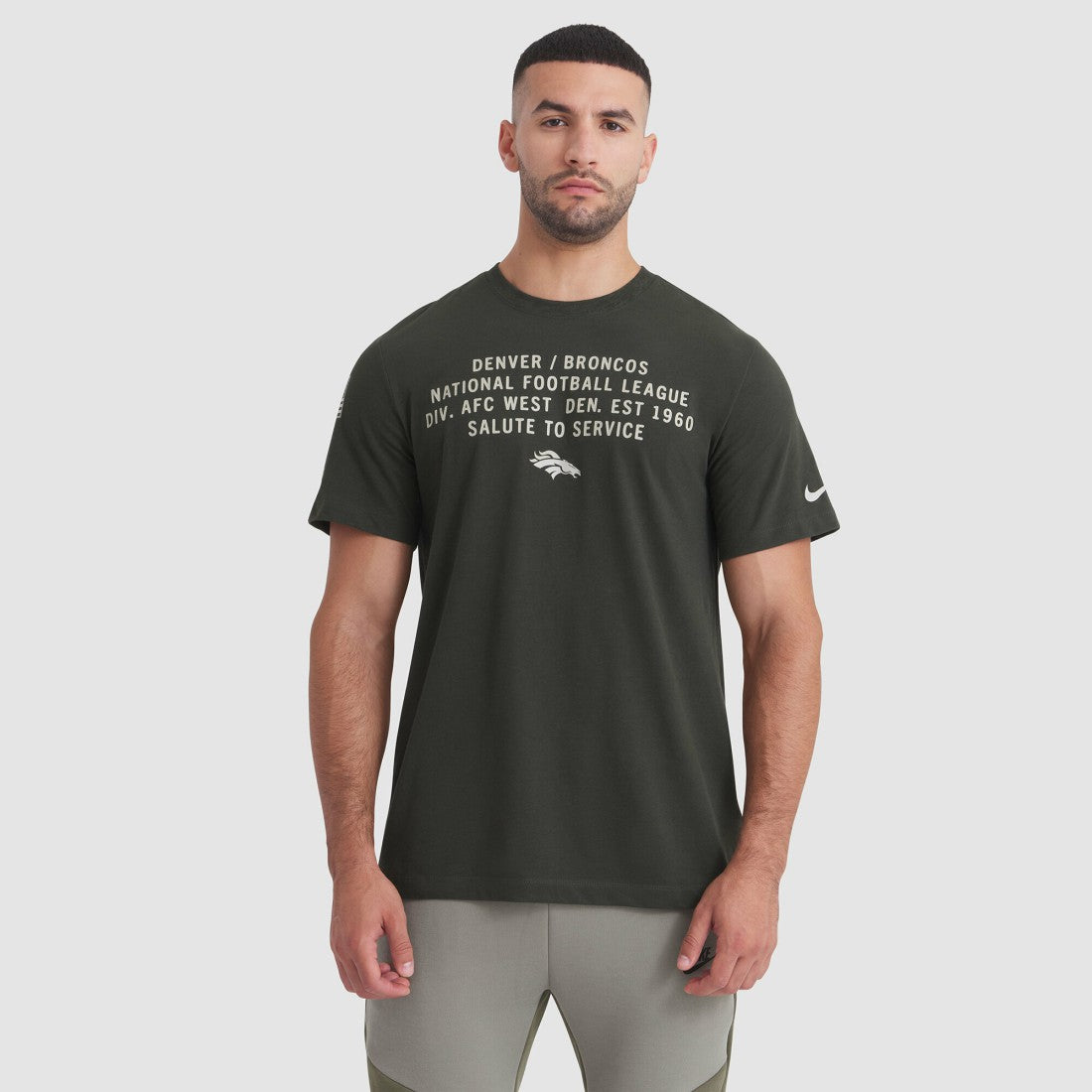 Denver Broncos 2025 Salute to Service Sideline Slub Dri-FIT T-Shirt - Forest Green discount