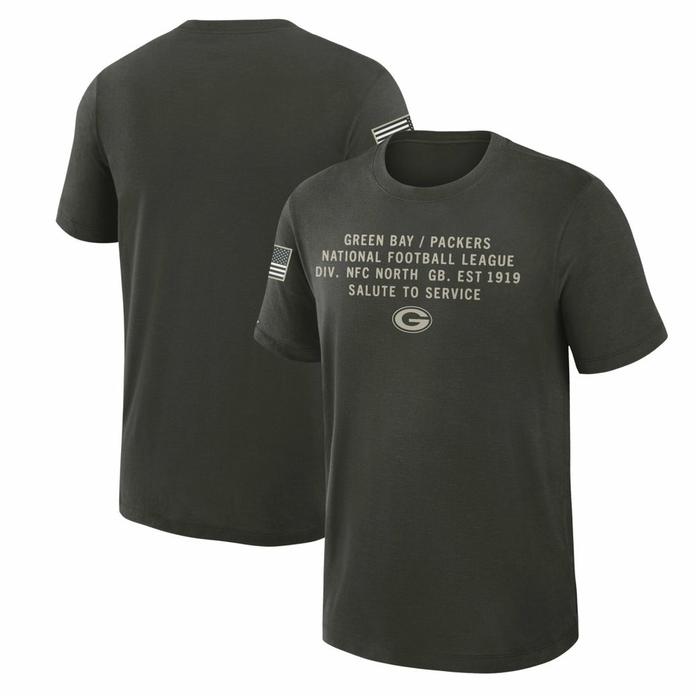 Green Bay Packers 2025 Salute to Service Sideline Slub Dri-FIT T-Shirt - Forest Green on sale