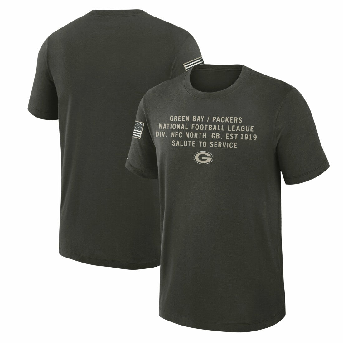Green Bay Packers 2025 Salute to Service Sideline Slub Dri-FIT T-Shirt - Forest Green on sale