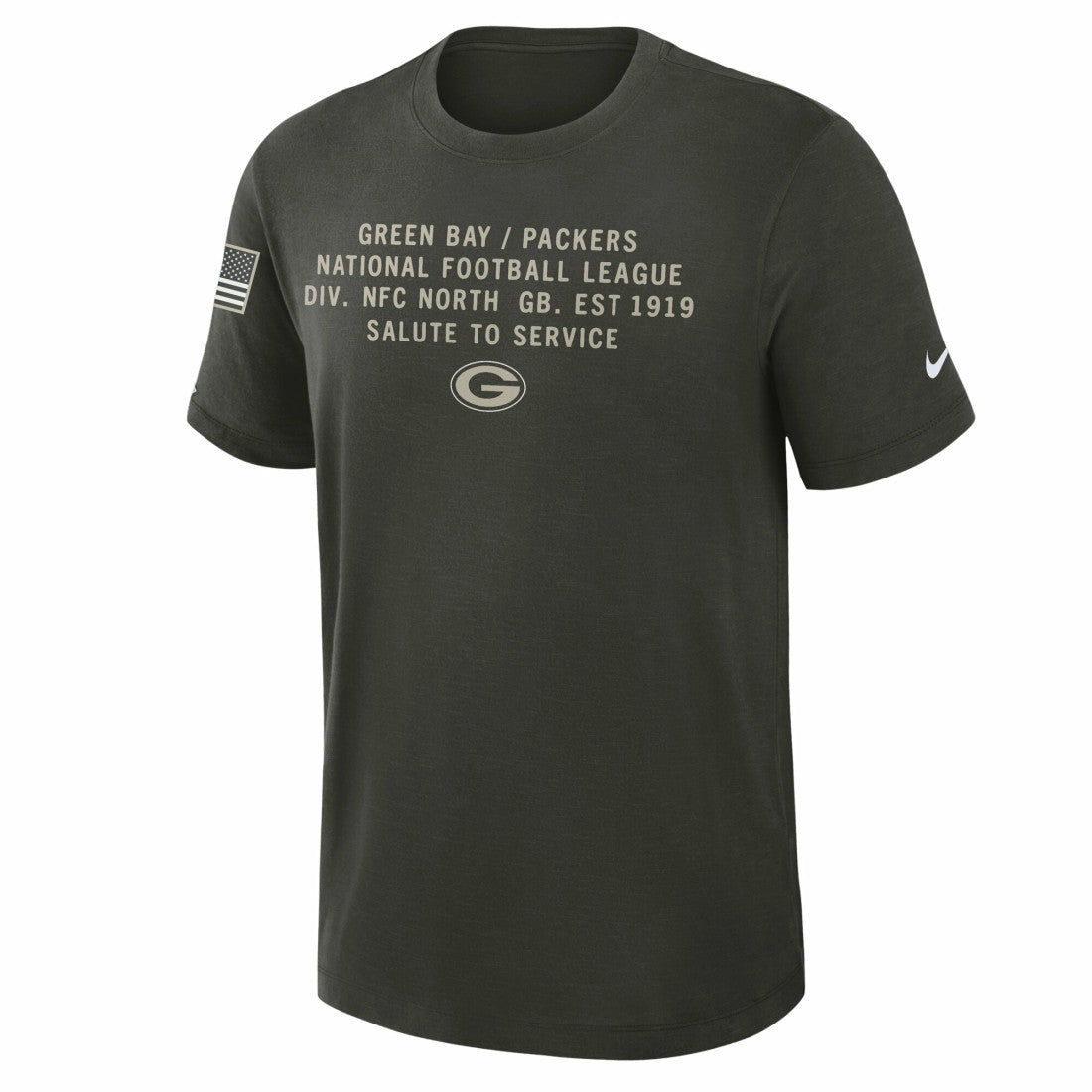 Green Bay Packers 2025 Salute to Service Sideline Slub Dri-FIT T-Shirt - Forest Green on sale