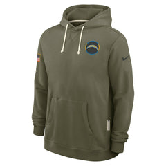 Los Angeles Chargers 2025 Salute to Service Sideline Standard Issue Dri-FIT Hoodie - Olive for sale