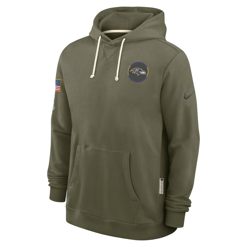 Baltimore Ravens 2025 Salute to Service Sideline Standard Issue Dri-FIT Hoodie - Olive for sale