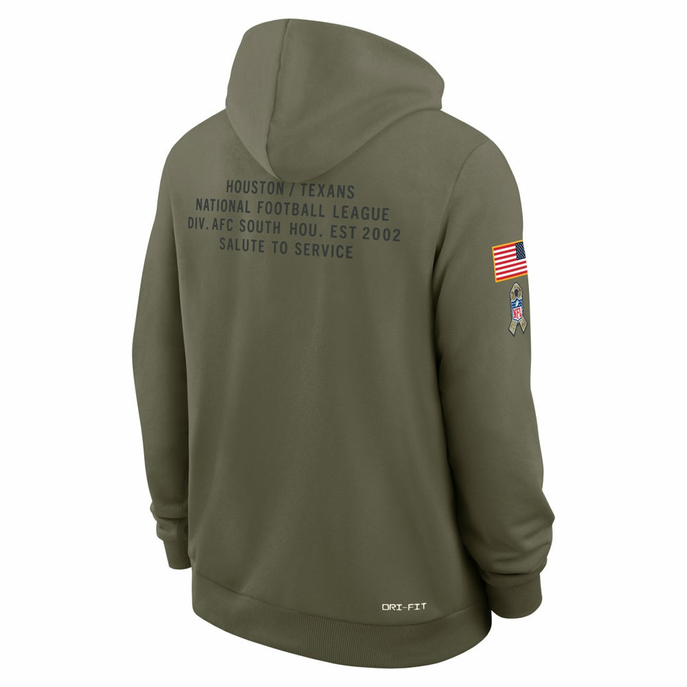 Houston Texans 2025 Salute to Service Sideline Standard Issue Dri-FIT Hoodie - Olive cheap