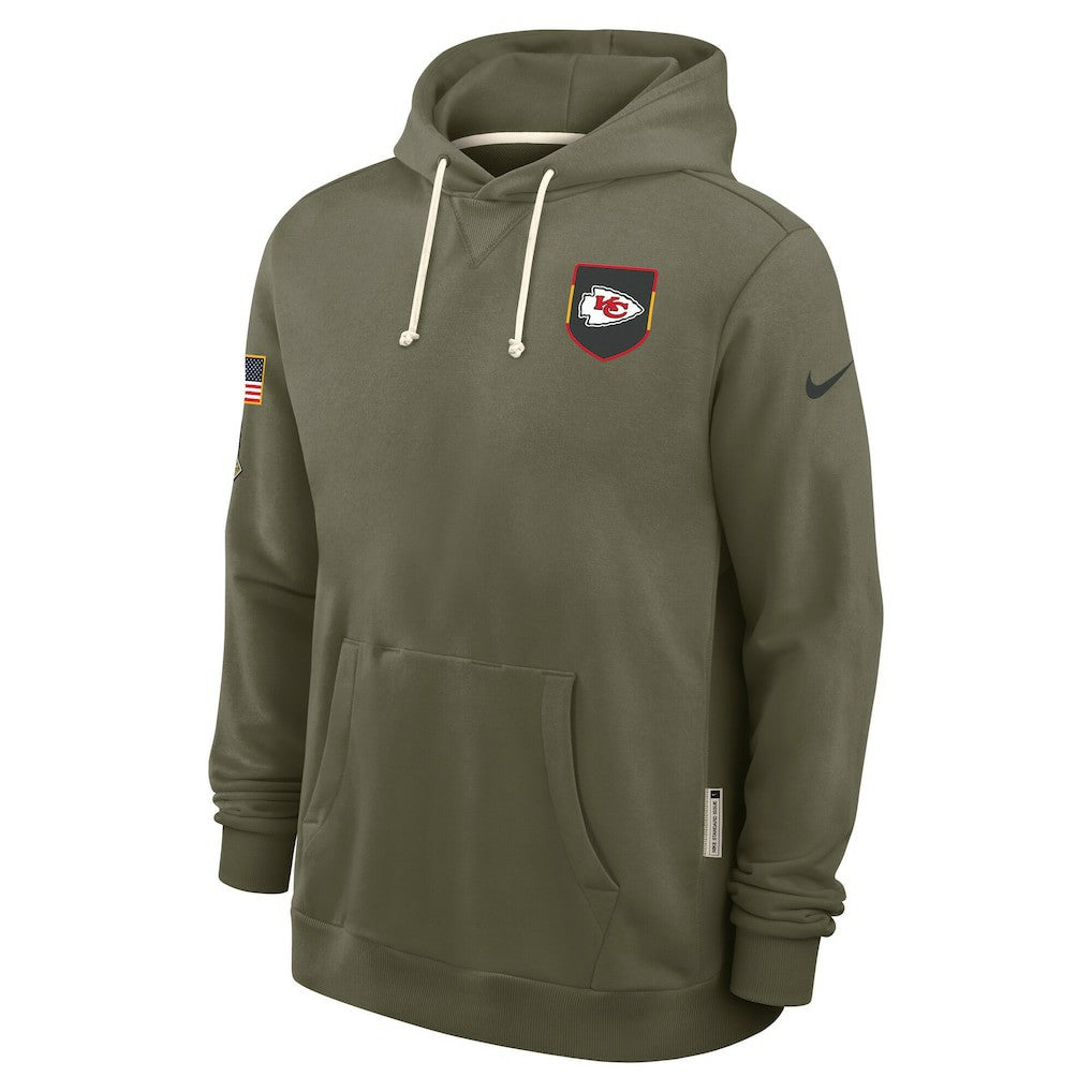 Kansas City Chiefs 2025 Salute to Service Sideline Standard Issue Dri-FIT Hoodie - Olive outlet