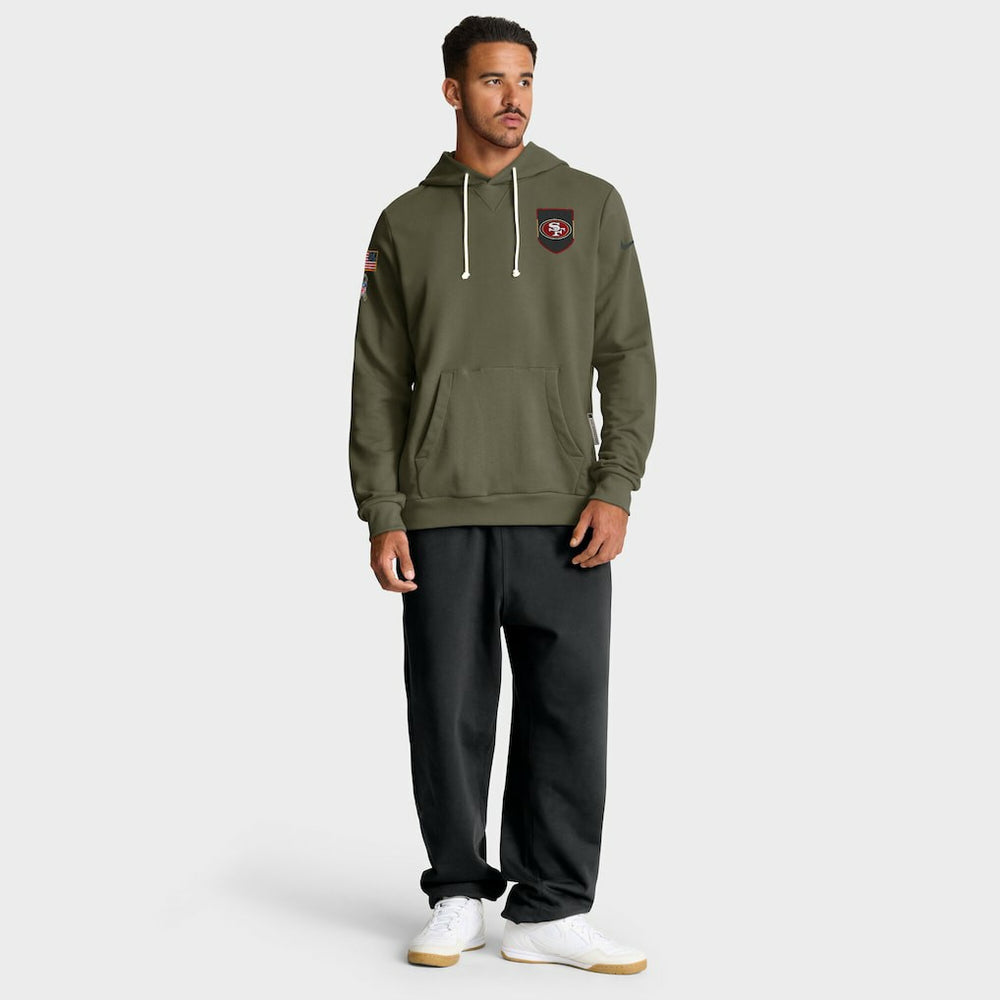 San Francisco 49ers 2025 Salute to Service Sideline Standard Issue Dri-FIT Hoodie - Olive sale