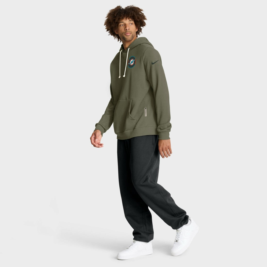 Miami Dolphins 2025 Salute to Service Sideline Standard Issue Dri-FIT Hoodie - Olive for sale