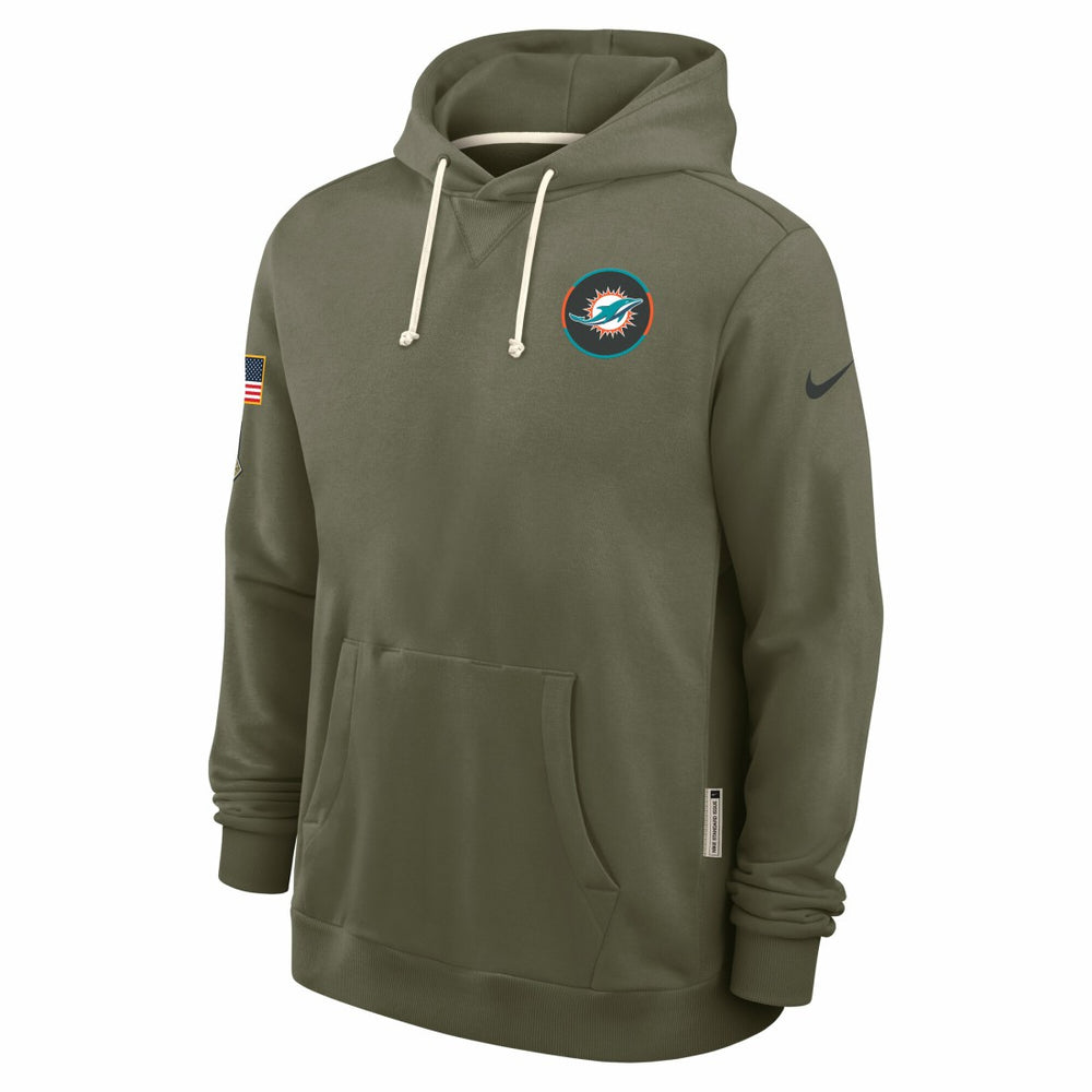 Miami Dolphins 2025 Salute to Service Sideline Standard Issue Dri-FIT Hoodie - Olive for sale