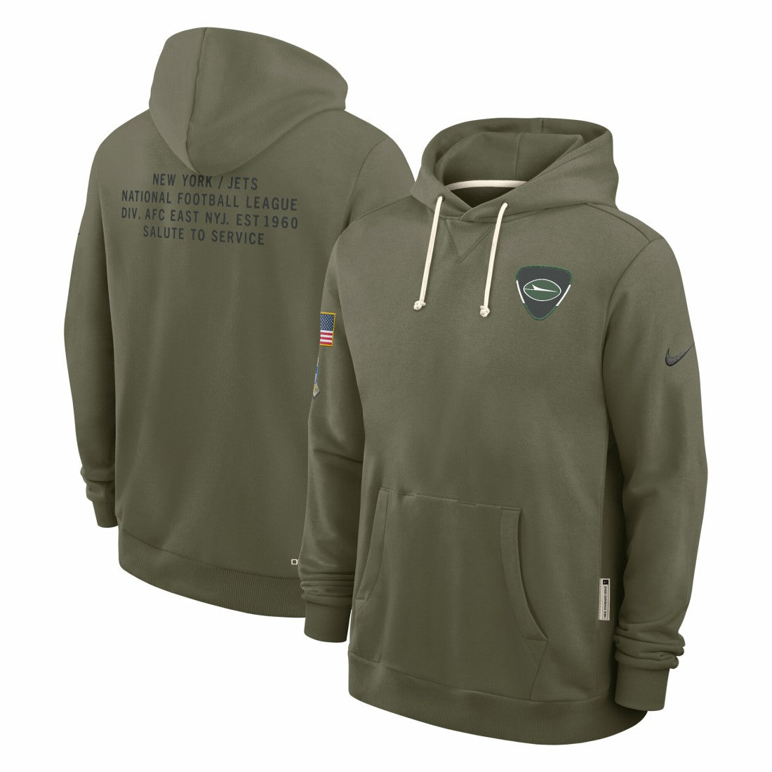 New York Jets 2025 Salute to Service Sideline Standard Issue Dri-FIT Hoodie - Olive outlet