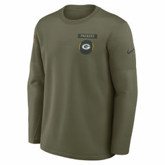 Green Bay Packers 2025 Salute to Service Sideline Coaches Therma-FIT Long Sleeve Shirt - Olive discount
