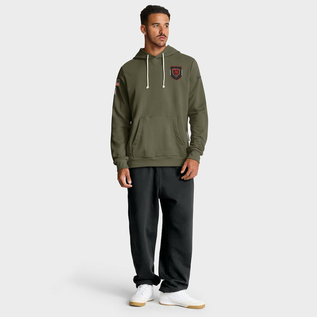 Chicago Bears Big & Tall 2025 Salute to Service Sideline Dominant Force Dri-FIT Hoodie - Olive online