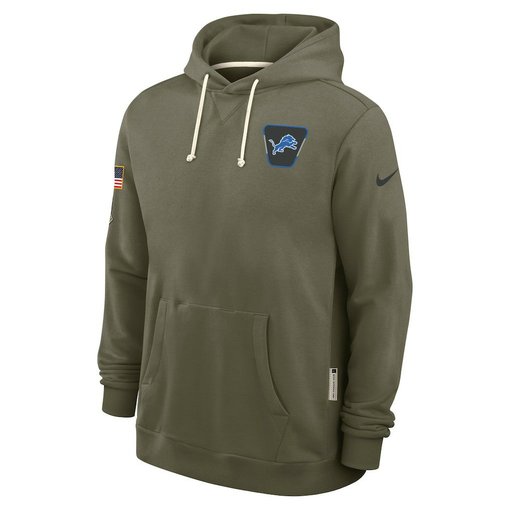 Detroit Lions Big & Tall 2025 Salute to Service Sideline Dominant Force Dri-FIT Hoodie - Olive cheap