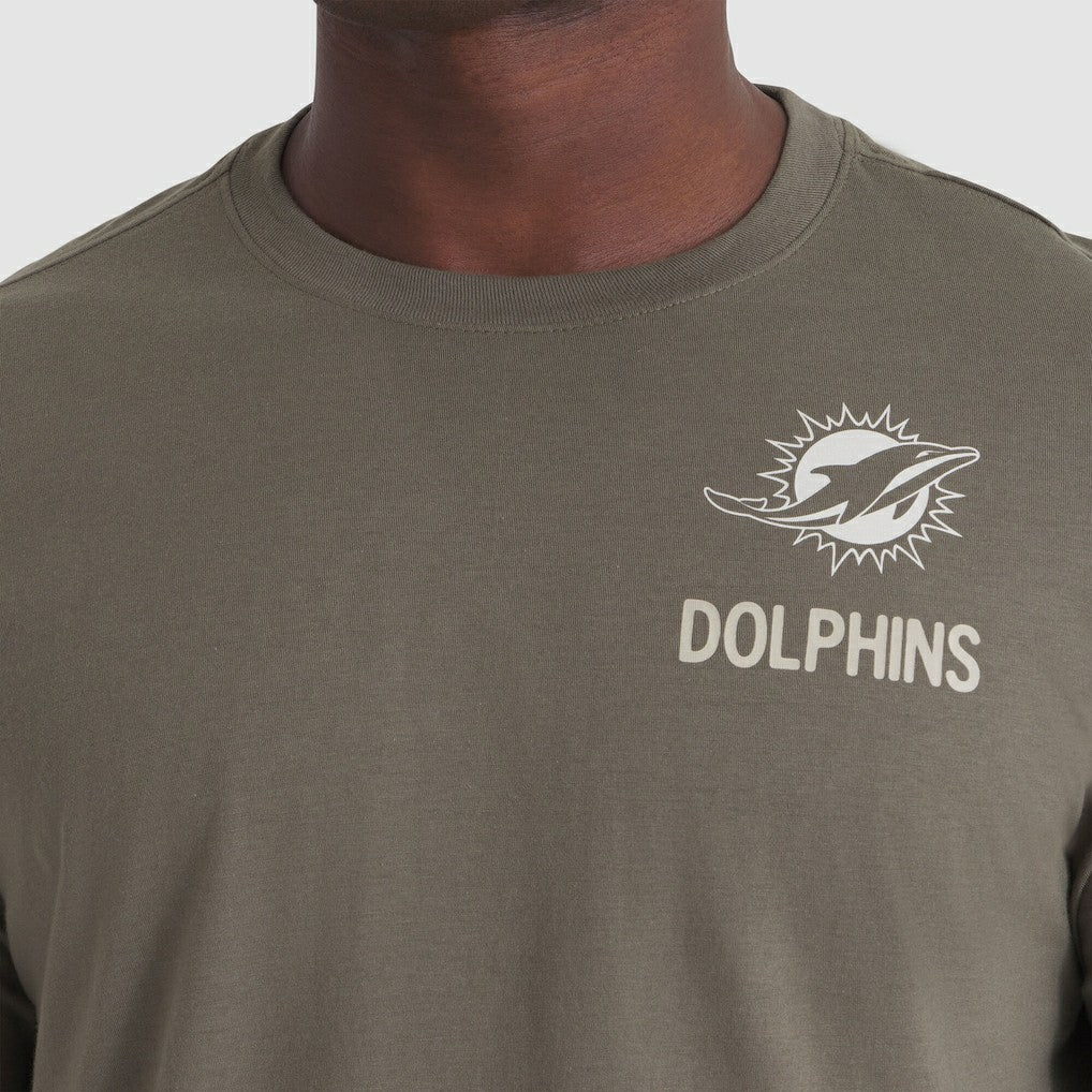 Miami Dolphins 2025 Salute to Service Sideline Long Sleeve T-Shirt - Olive online