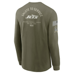 New York Jets 2025 Salute to Service Sideline Long Sleeve T-Shirt - Olive outlet