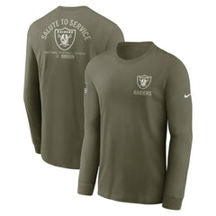 Las Vegas Raiders 2025 Salute to Service Sideline Long Sleeve T-Shirt - Olive outlet