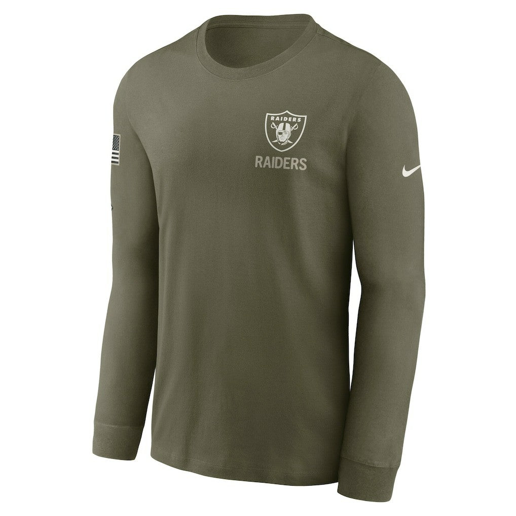 Las Vegas Raiders 2025 Salute to Service Sideline Long Sleeve T-Shirt - Olive outlet
