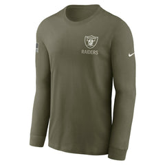 Las Vegas Raiders 2025 Salute to Service Sideline Long Sleeve T-Shirt - Olive outlet