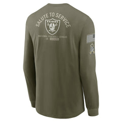 Las Vegas Raiders 2025 Salute to Service Sideline Long Sleeve T-Shirt - Olive outlet