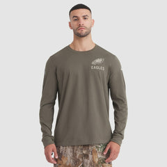 Philadelphia Eagles 2025 Salute to Service Sideline Long Sleeve T-Shirt - Olive sale