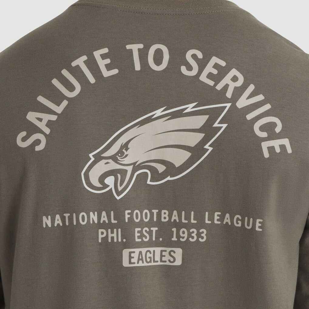 Philadelphia Eagles 2025 Salute to Service Sideline Long Sleeve T-Shirt - Olive sale