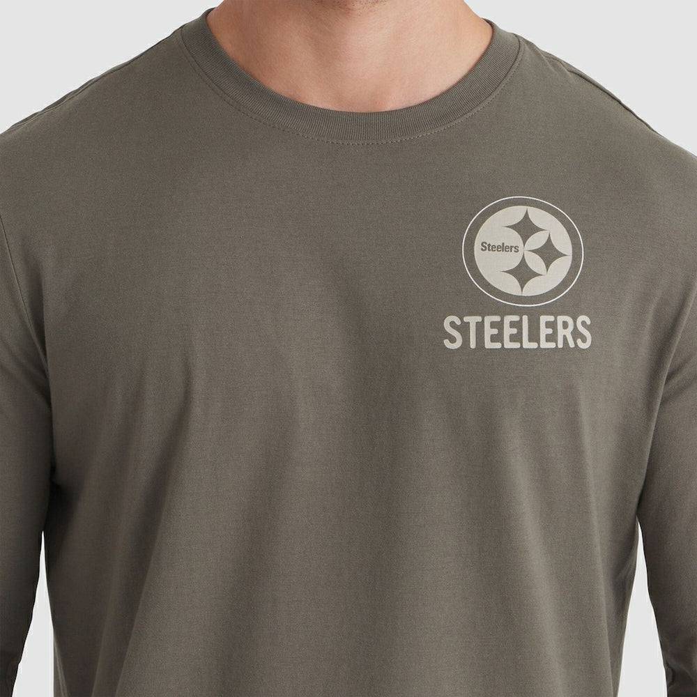 Pittsburgh Steelers 2025 Salute to Service Sideline Long Sleeve T-Shirt - Olive discount