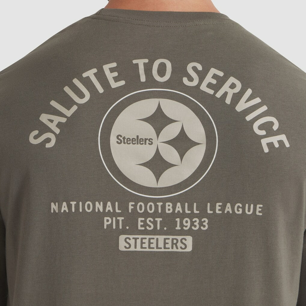 Pittsburgh Steelers 2025 Salute to Service Sideline Long Sleeve T-Shirt - Olive discount