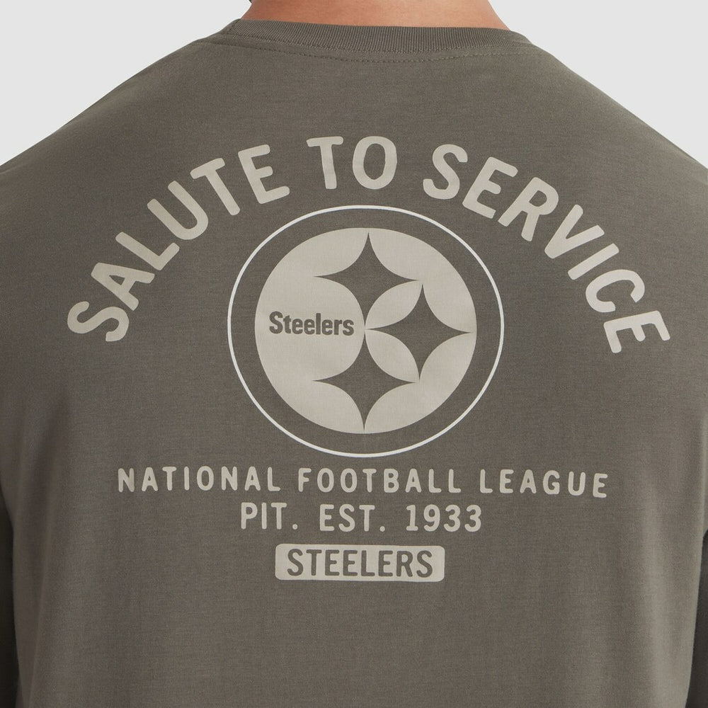 Pittsburgh Steelers 2025 Salute to Service Sideline Long Sleeve T-Shirt - Olive discount