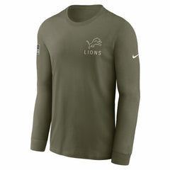 Detroit Lions 2025 Salute to Service Sideline Long Sleeve T-Shirt - Olive on sale