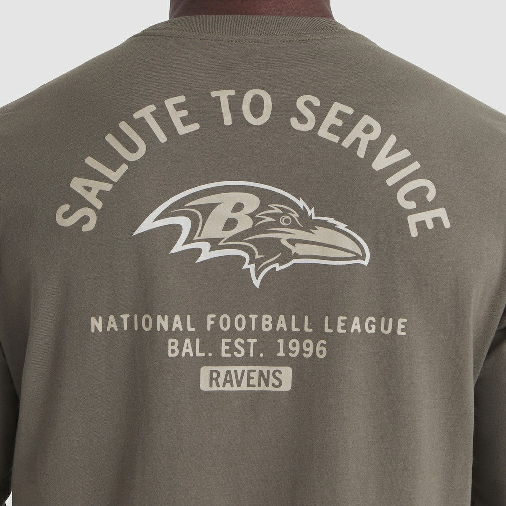 Baltimore Ravens 2025 Salute to Service Sideline Long Sleeve T-Shirt - Olive outlet