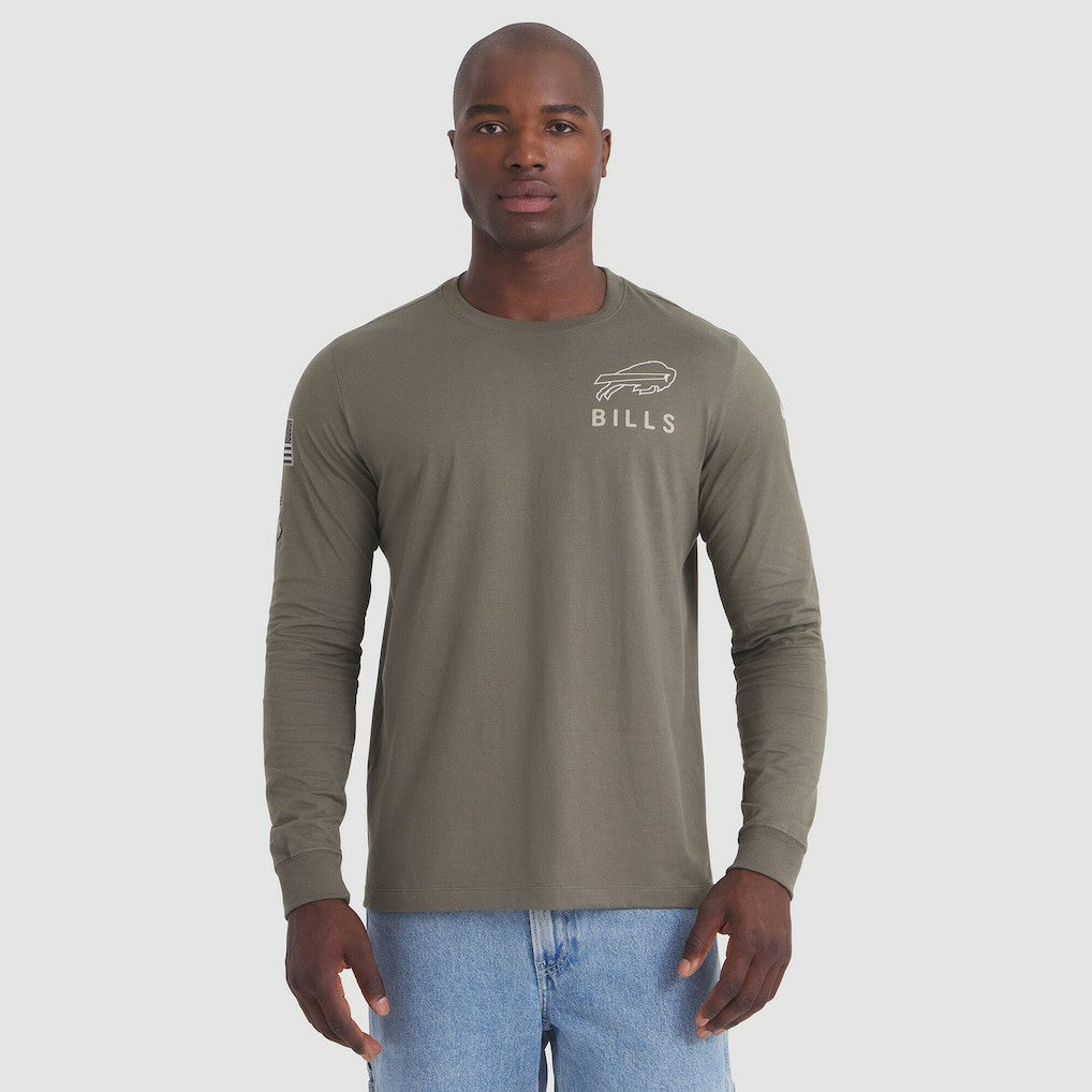 Buffalo Bills 2025 Salute to Service Sideline Long Sleeve T-Shirt - Olive for sale