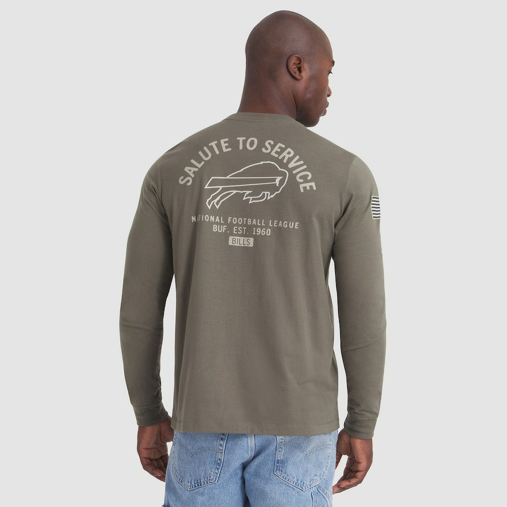 Buffalo Bills 2025 Salute to Service Sideline Long Sleeve T-Shirt - Olive for sale