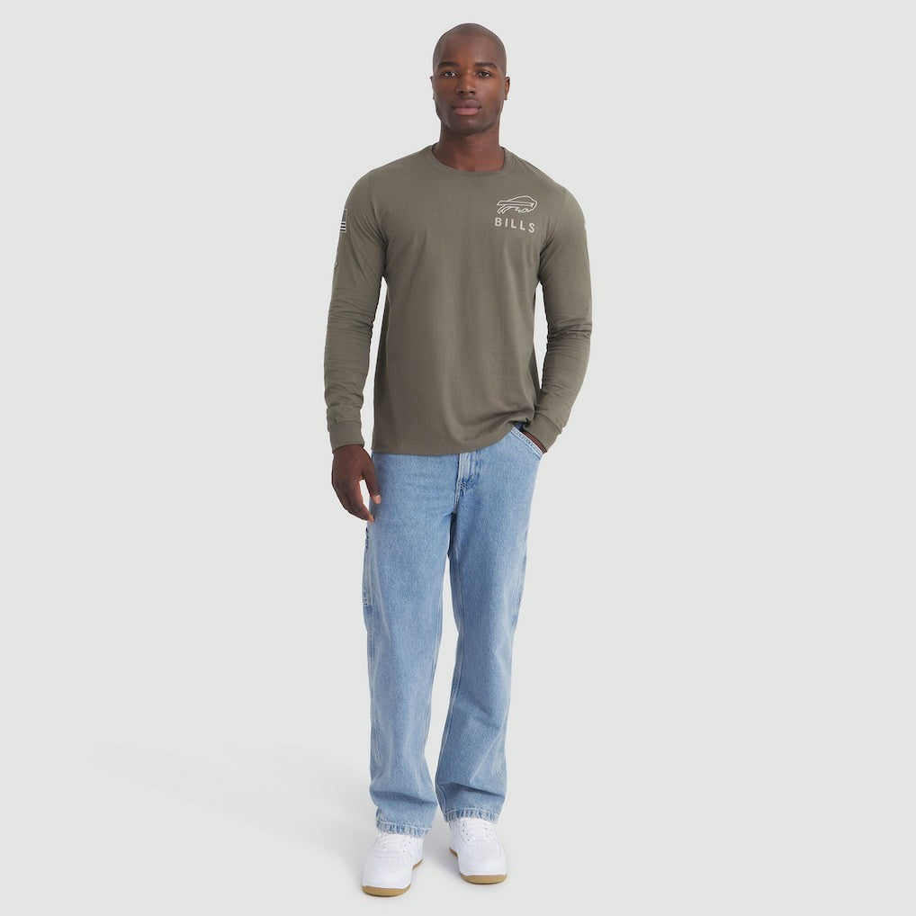 Buffalo Bills 2025 Salute to Service Sideline Long Sleeve T-Shirt - Olive for sale