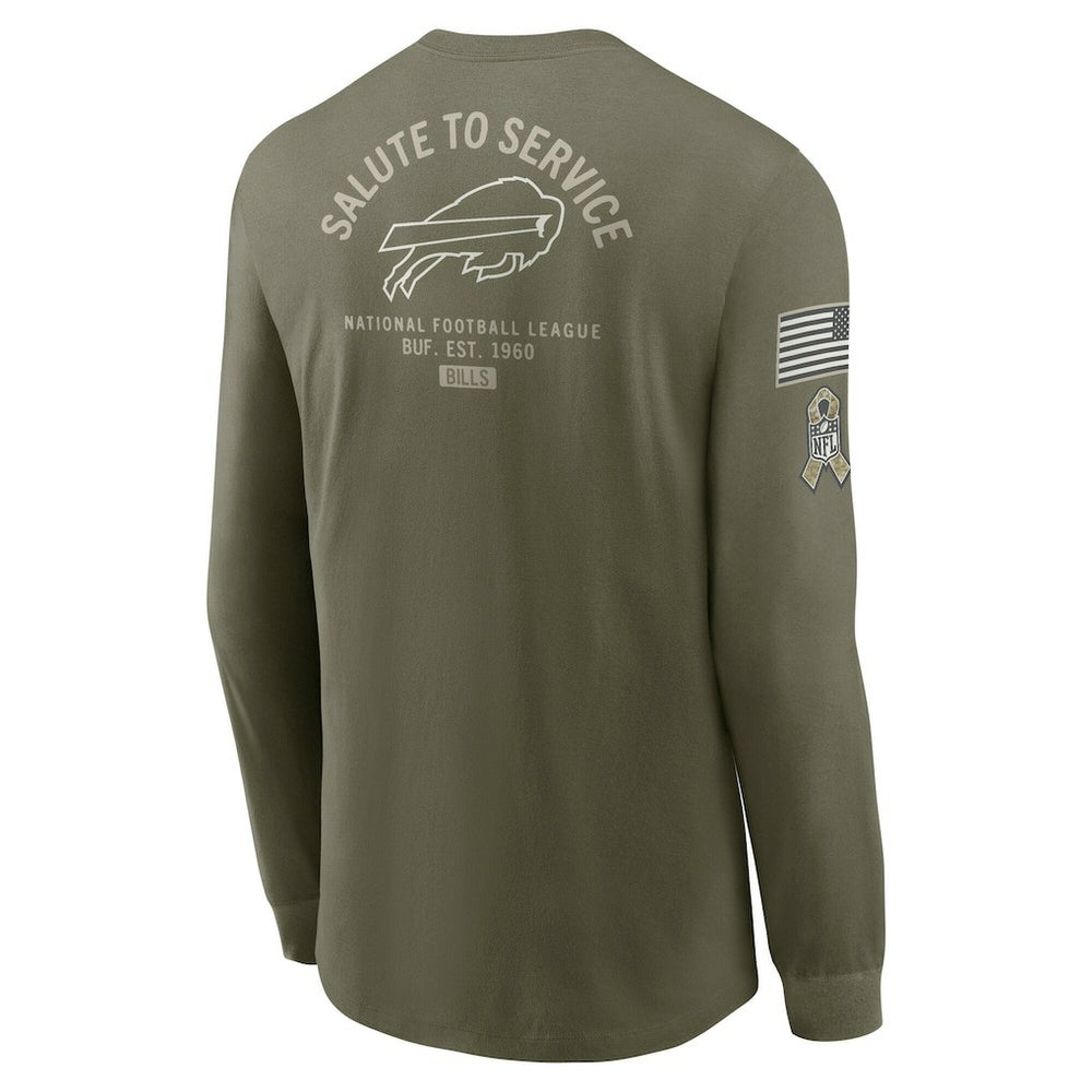 Buffalo Bills 2025 Salute to Service Sideline Long Sleeve T-Shirt - Olive for sale