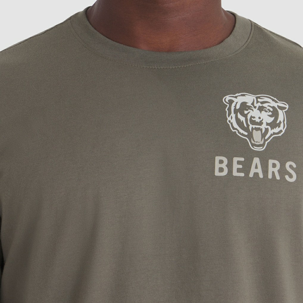 Chicago Bears 2025 Salute to Service Sideline Long Sleeve T-Shirt - Olive on sale
