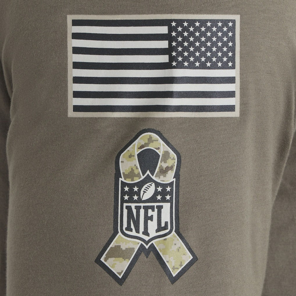 Chicago Bears 2025 Salute to Service Sideline Long Sleeve T-Shirt - Olive on sale