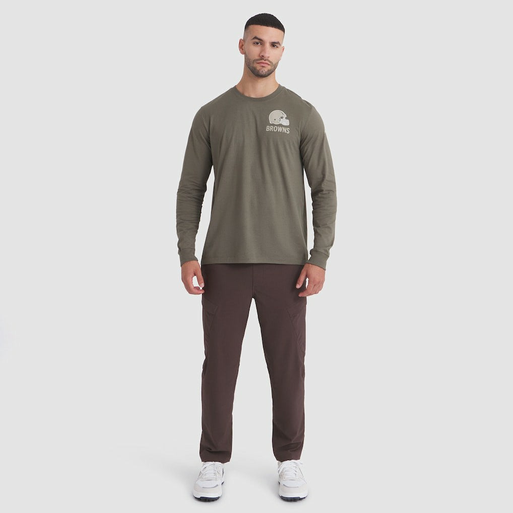 Cleveland Browns 2025 Salute to Service Sideline Long Sleeve T-Shirt - Olive sale