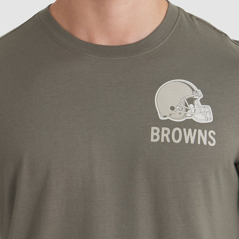 Cleveland Browns 2025 Salute to Service Sideline Long Sleeve T-Shirt - Olive sale