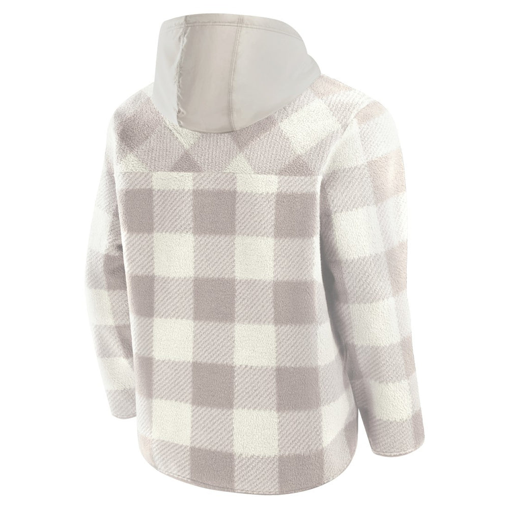 Detroit Lions Elements Plaid Polar Fleece Quarter-Zip Hoodie - Gray for sale
