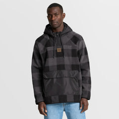 Washington Commanders Elements Plaid Polar Fleece Quarter-Zip Hoodie - Black for sale