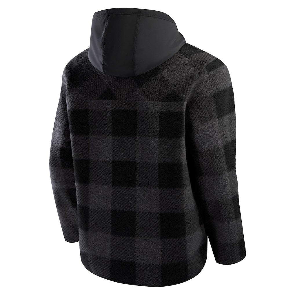 Kansas City Chiefs Elements Plaid Polar Fleece Quarter-Zip Hoodie - Black discount