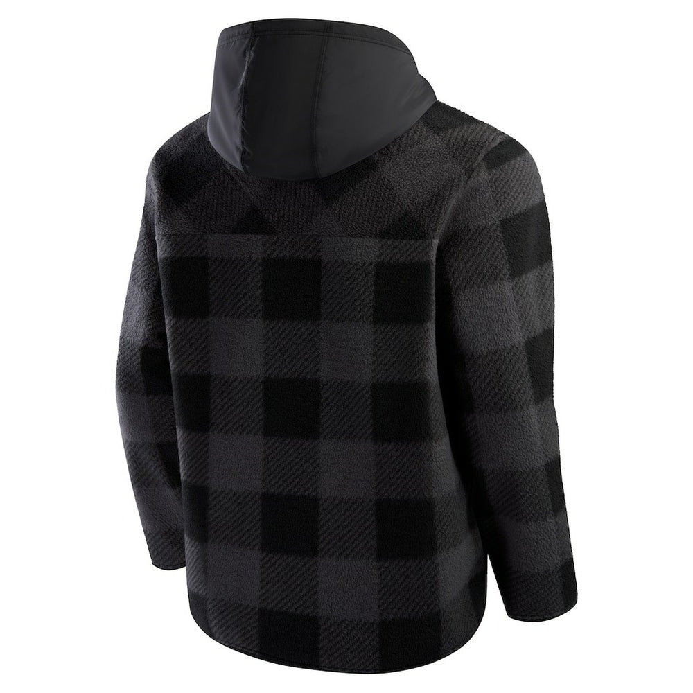 Kansas City Chiefs Elements Plaid Polar Fleece Quarter-Zip Hoodie - Black discount