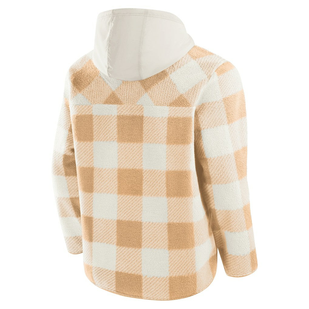 Pittsburgh Steelers Elements Plaid Polar Fleece Quarter-Zip Hoodie - Tan on sale