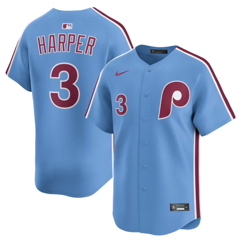 Bryce Harper Philadelphia Phillies Alternate Limited Player Jersey Light Blue