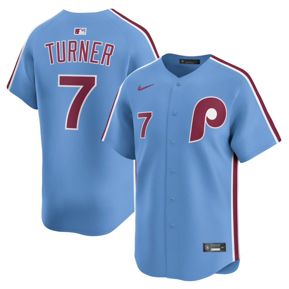 Trea Turner Philadelphia Phillies Alternate Limited Player Jersey Light Blue