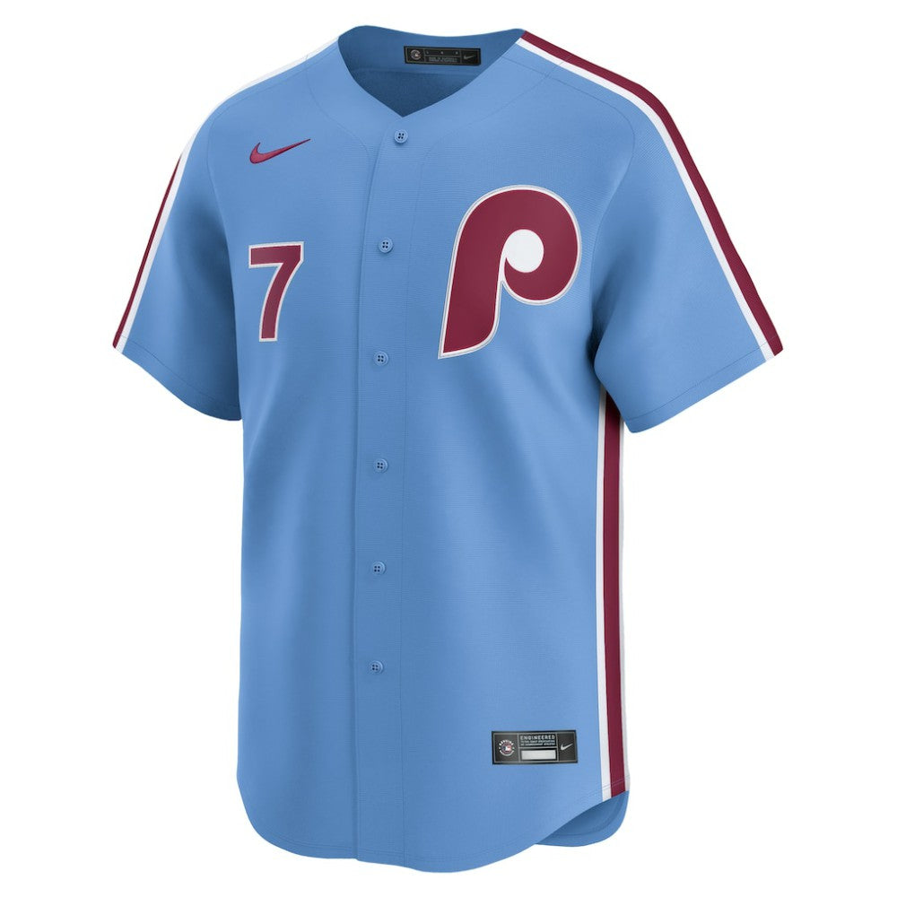 Trea Turner Philadelphia Phillies Alternate Limited Player Jersey Light Blue